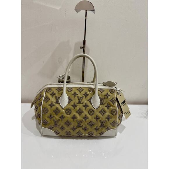 Louis Vuitton LV Monogram Bouclettes Speedy Round Bag Mint Womens Medium - Picture 2 of 12